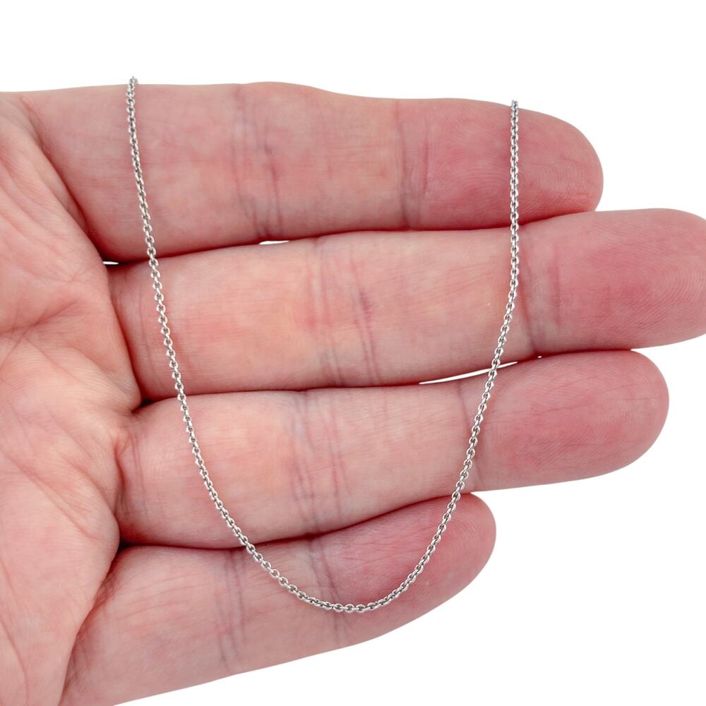 Vintage Sterling Silver 925 Cable Link Chain Necklace 18"